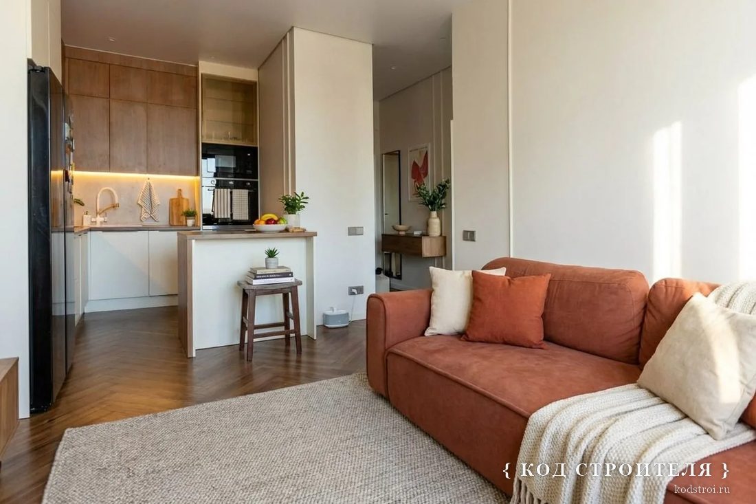 Квартира 60 м² — Кухня, результат после ремонта