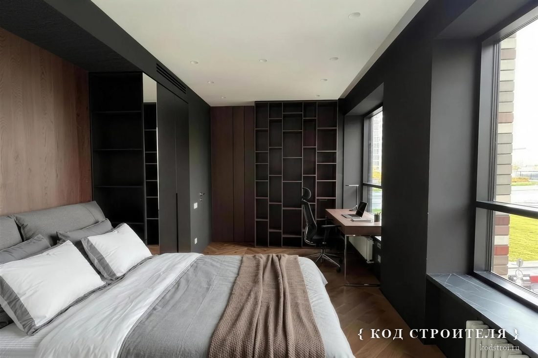 Квартира 90 м² — Спальня, результат после ремонта
