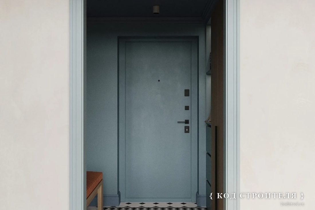 Квартира 60 м² — Прихожая, визуализация из дизайн-проекта